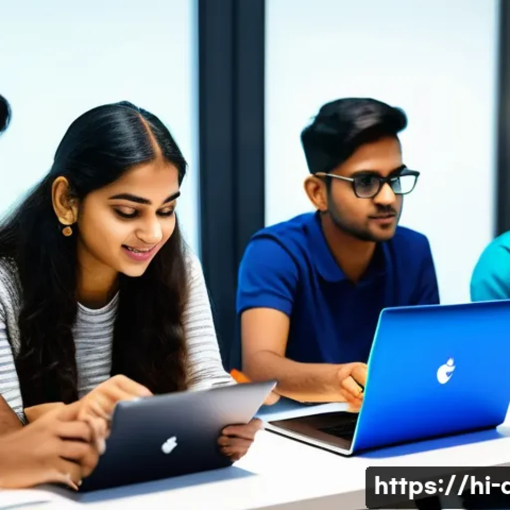 최고의 무료 코딩 학습 플랫폼 - A vibrant and modern learning environment featuring a diverse group of young Indian adults engaging ...
