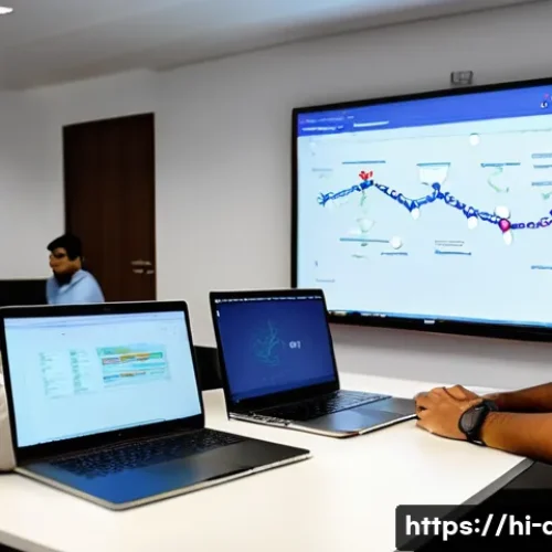 Home 32 Git 협업을 위한 브랜치 전략 - An Indian software development team collaborating in an office environment, multiple developers of d...